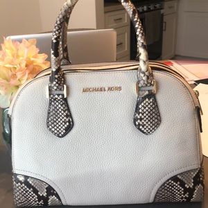 Michael Kors hand bag with snakeskin detailing